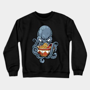 Octopus Eating Ramen Crewneck Sweatshirt